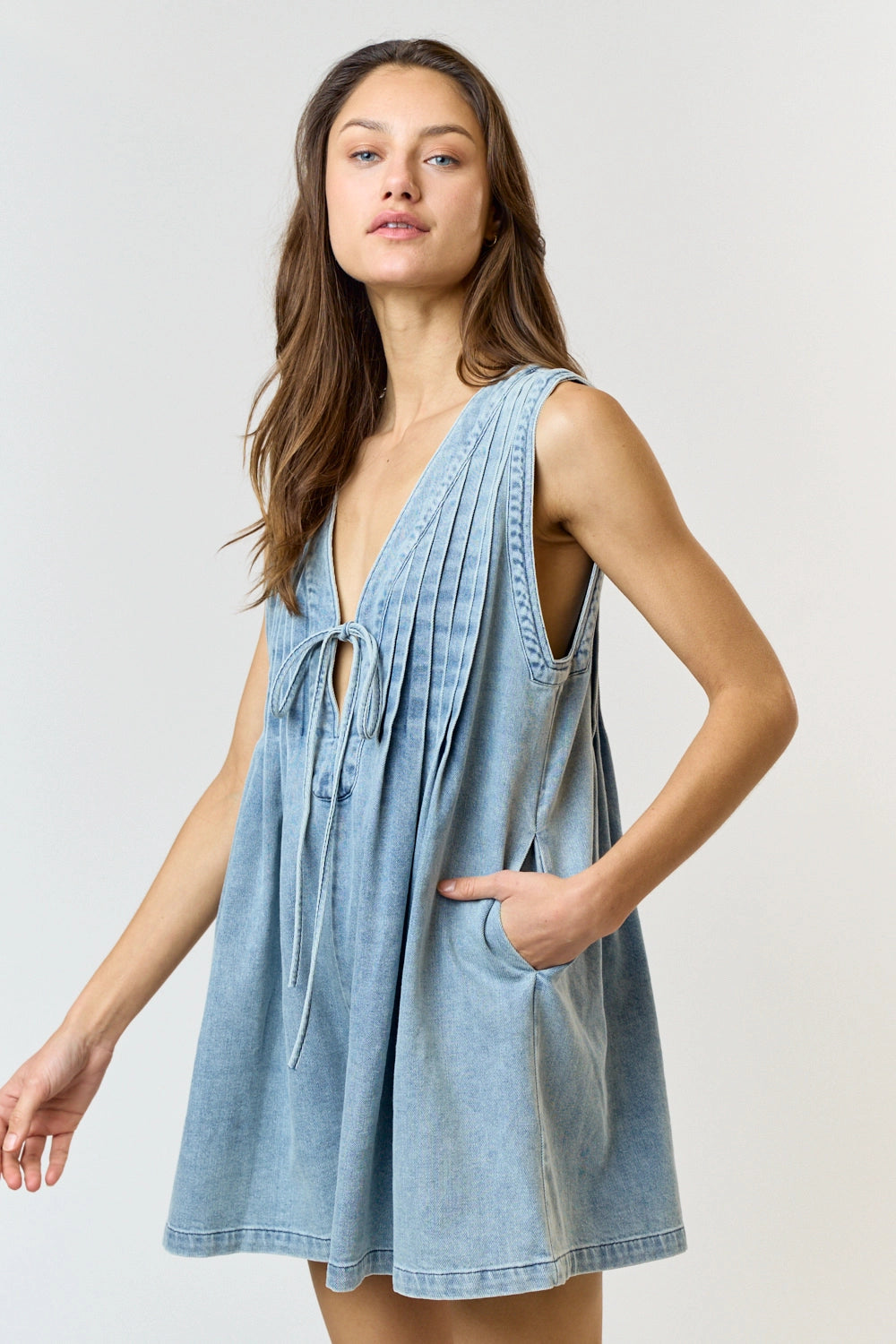 Easy Does It Denim Romper