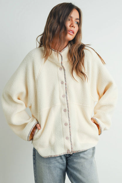 Frozen Floral Sherpa Jacket