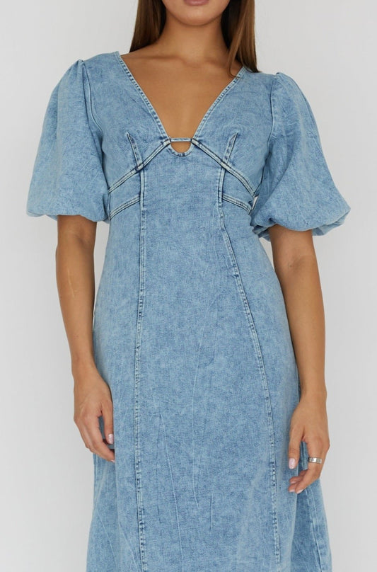 Blue Jeans Midi Dress