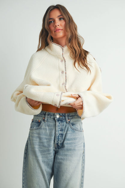 Frozen Floral Sherpa Jacket