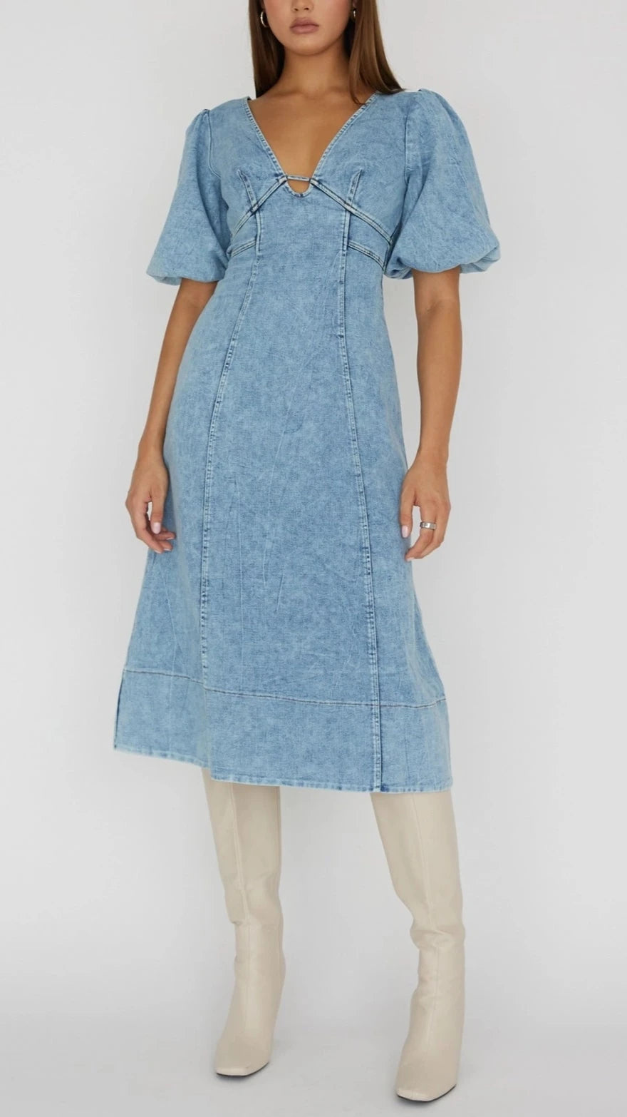 Blue Jeans Midi Dress