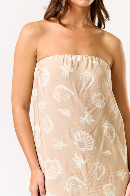 Gone Coastal Strapless Maxi Dress